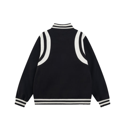 Splicing jacket woolen pilot jacket