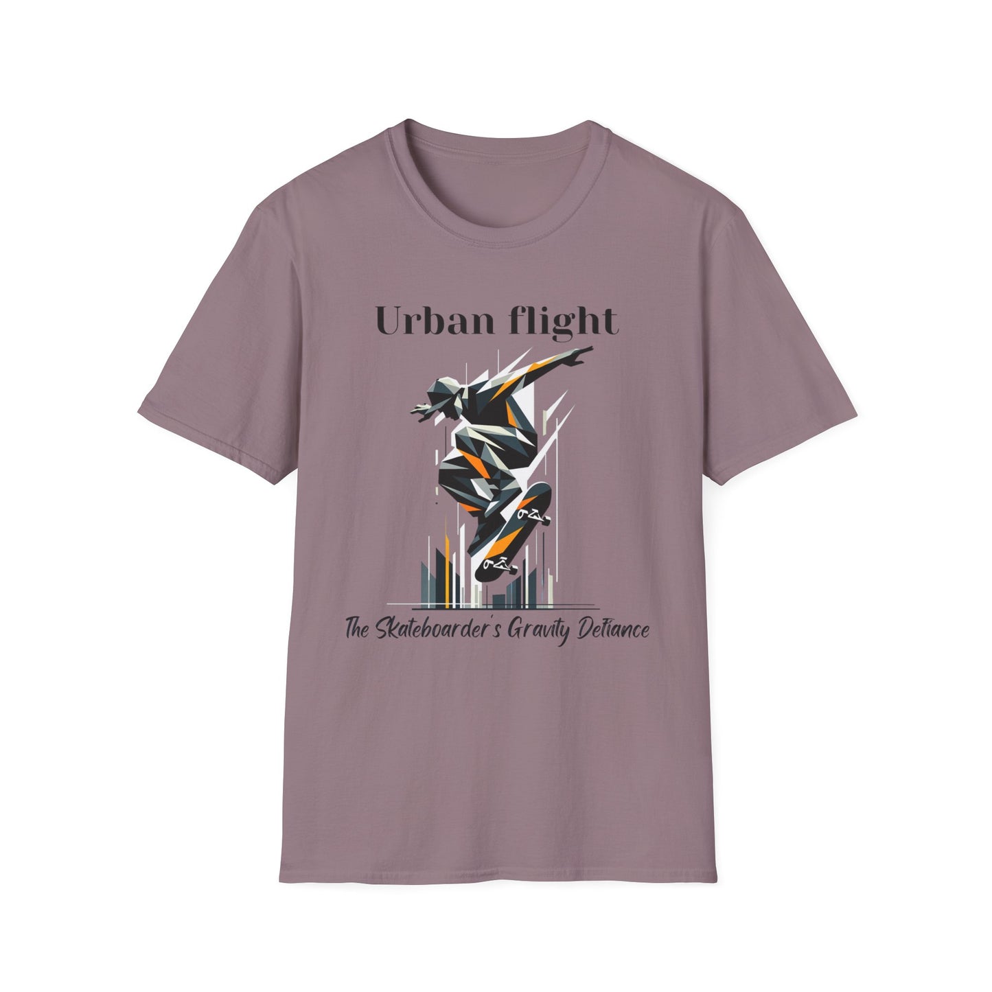 Urban Flight Skateboarding Unisex T-Shirt, Aesthetic Streetwear Tee, Graphic Shirt for Skaters, Casual Wear, Gift for Skate Lovers