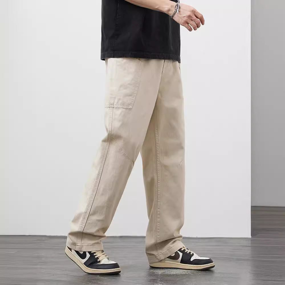 American Casual With Big Pockets Loose Cargo Pants
