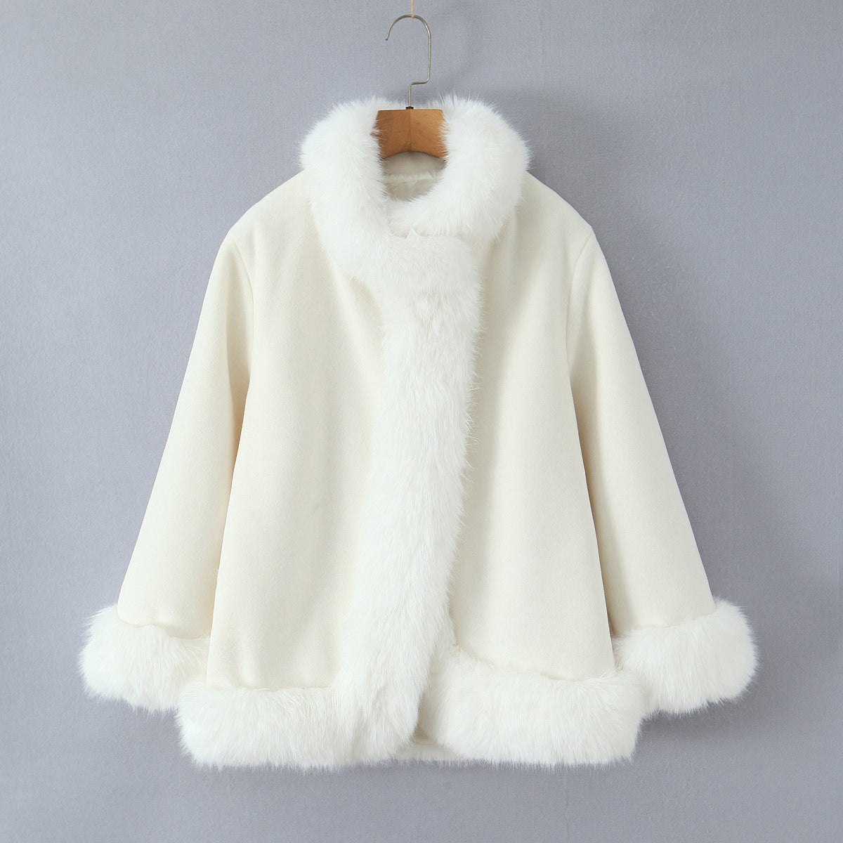 Mao Mao patchwork woolen coat jacket